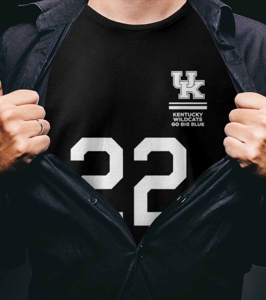 Kentucky Wildcats Milan Momcilovic Number 22 Go Big Blue T-Shirt