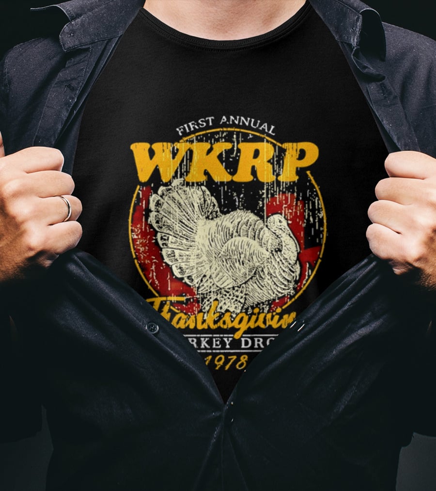 First Annual WKRP Thanksgiving Turkey Drop 1978 T-Shirt