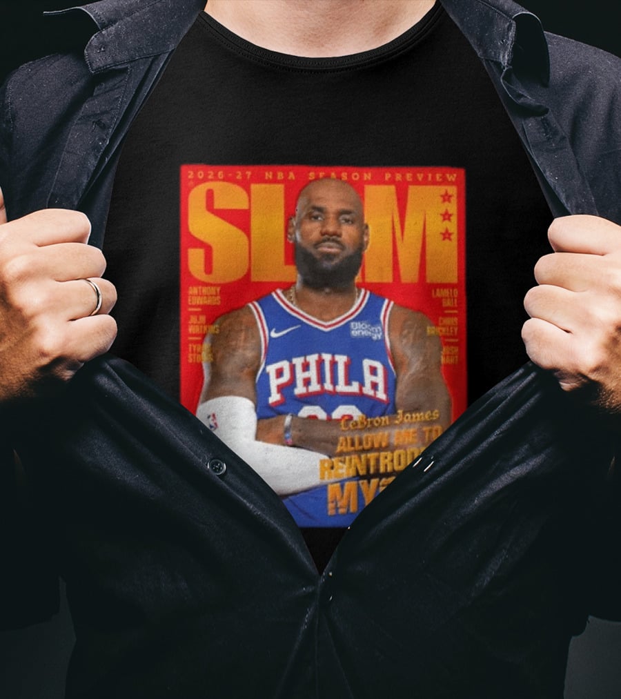 2026 27 NBA Season Preview Anthony Edwards Lamelo Ball Juju Watkins Chris Brickley Tyran Stokes Josh Hart LeBron James SLAM Magazine T-Shirt