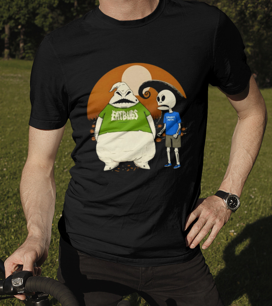 Oogie Boogie Eat Bugs Spooky Metal Skeleton T-Shirt