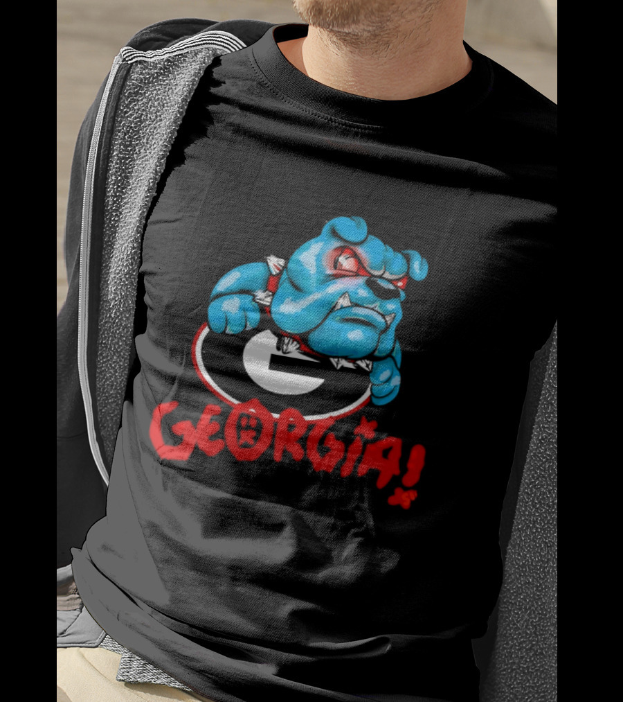 Georgia Bulldogs NCAA College Football Blue Bulldog T-Shirt