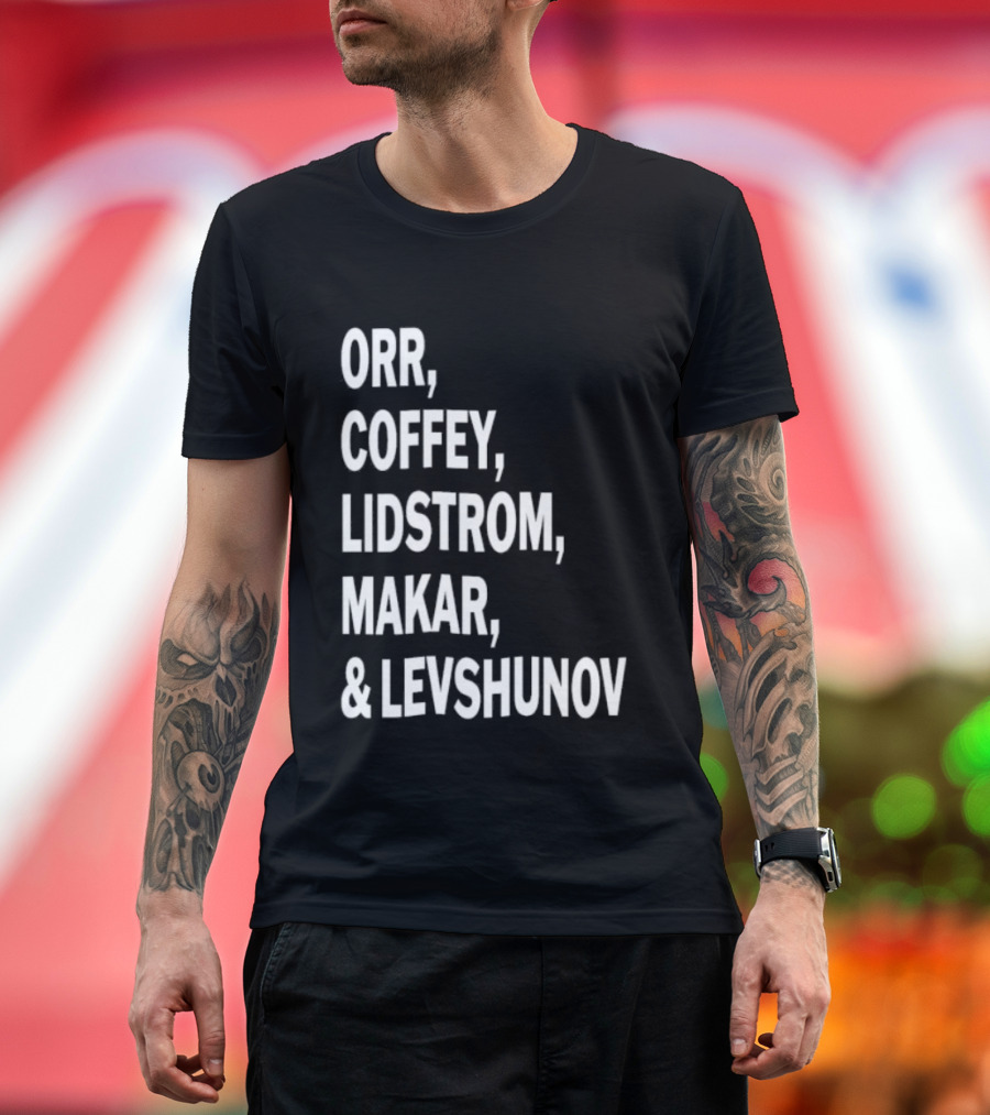 Orr Coffey Lidstrom Makar Levshunov Chicago Blackhawks T-Shirt