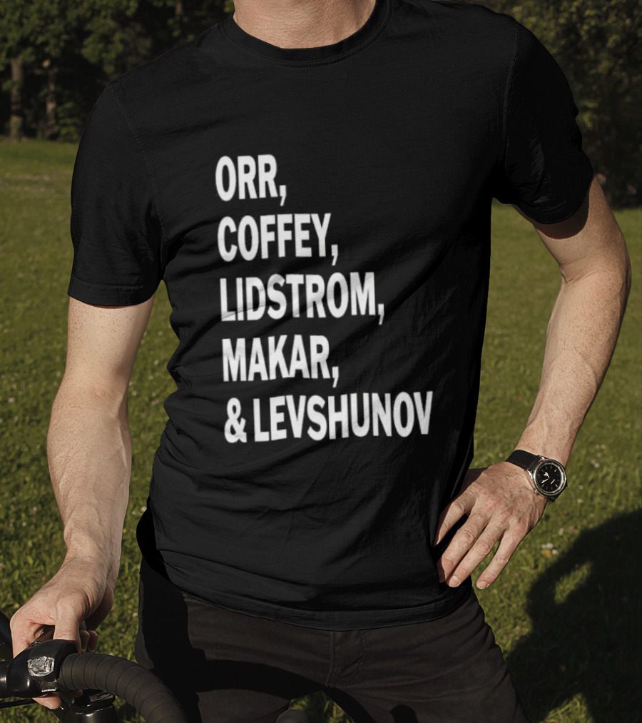 Orr Coffey Lidstrom Makar Levshunov Chicago Blackhawks T-Shirt