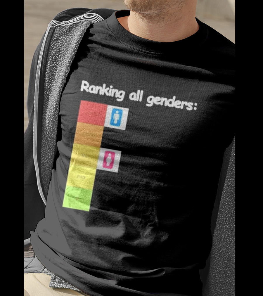 Ranking All Genders Tier List Meme Coated Good Mid Ok D T-Shirt