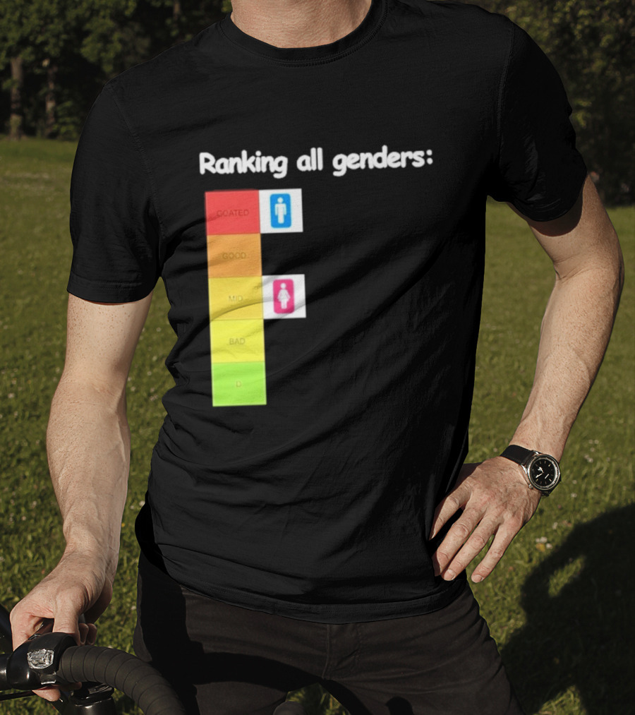 Ranking All Genders Tier List Meme Coated Good Mid Ok D T-Shirt