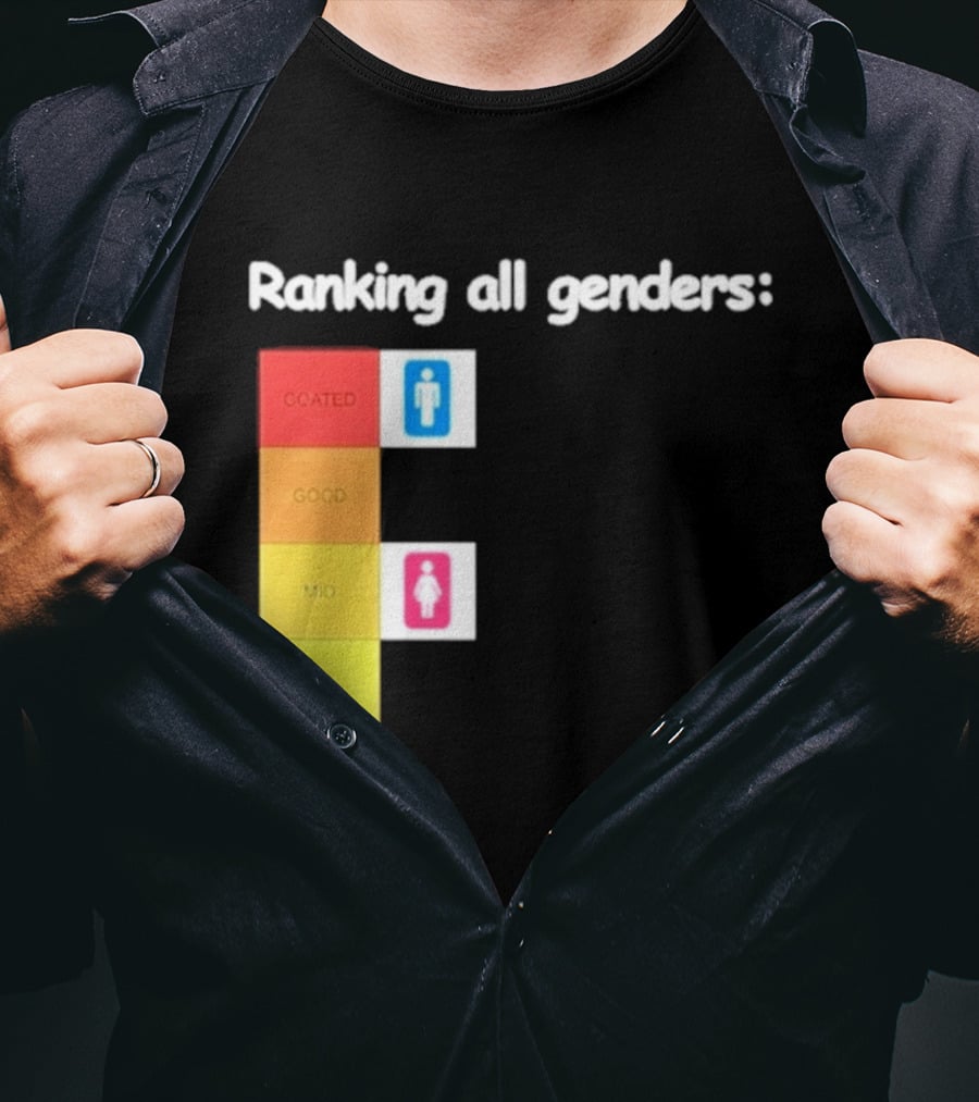 Ranking All Genders Tier List Meme Coated Good Mid Ok D T-Shirt