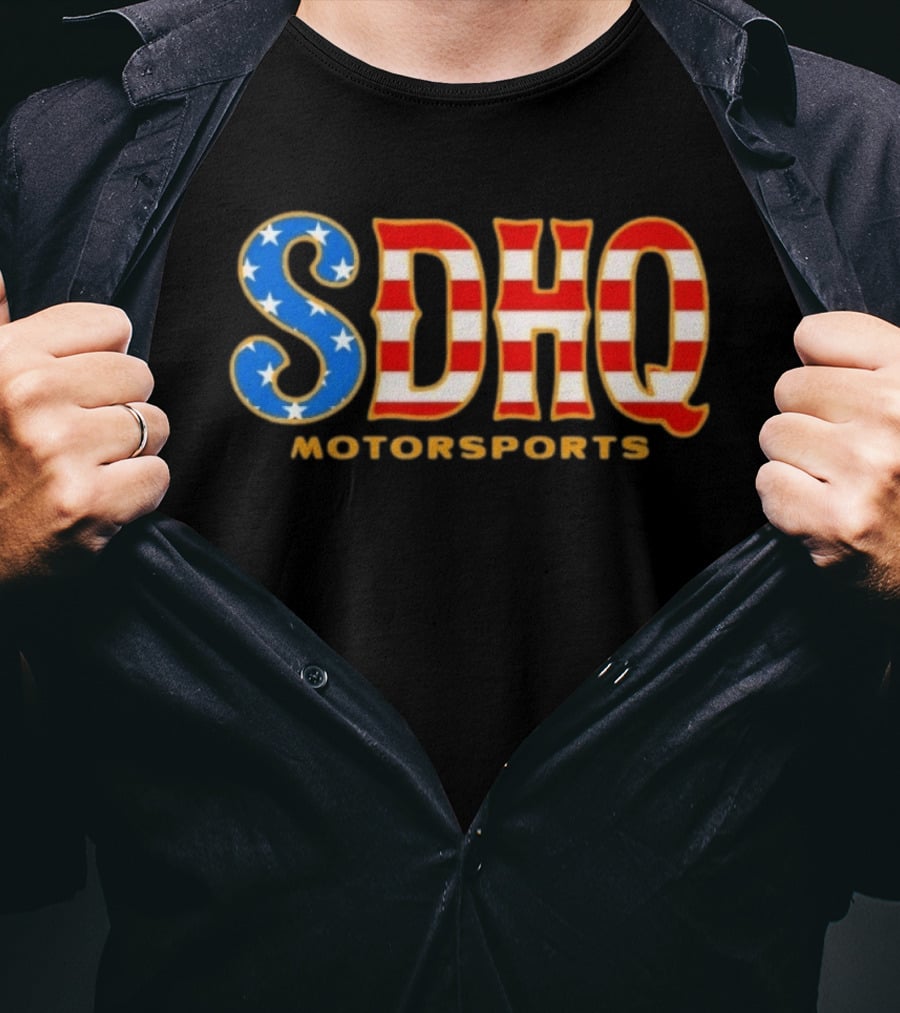 SDHQ Motorsports American Flag Pride Passion Quality Off Road T-Shirt