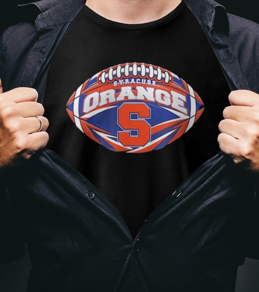 Syracuse Orange S Football NCAA Oval Shape T-Shirt