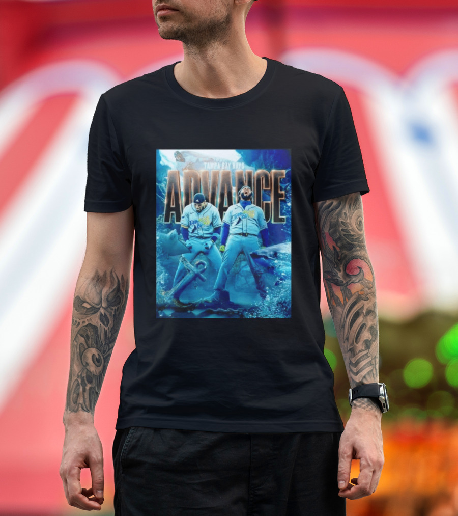 Tampa Bay Rays Advance Team MLB Baseball Victory Celebration Ocean T-Shirt