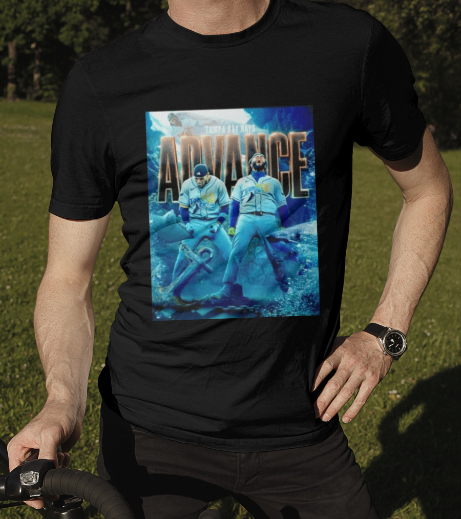 Tampa Bay Rays Advance Team MLB Baseball Victory Celebration Ocean T-Shirt