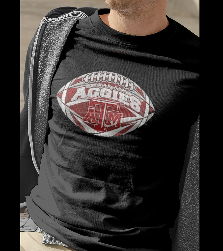 Texas A And M Aggies Football NCAA Oval Shape ATM T-Shirt