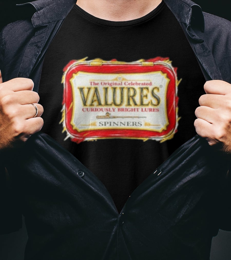 The Original Celebrated Valures Curiously Bright Lures Spinners T-Shirt