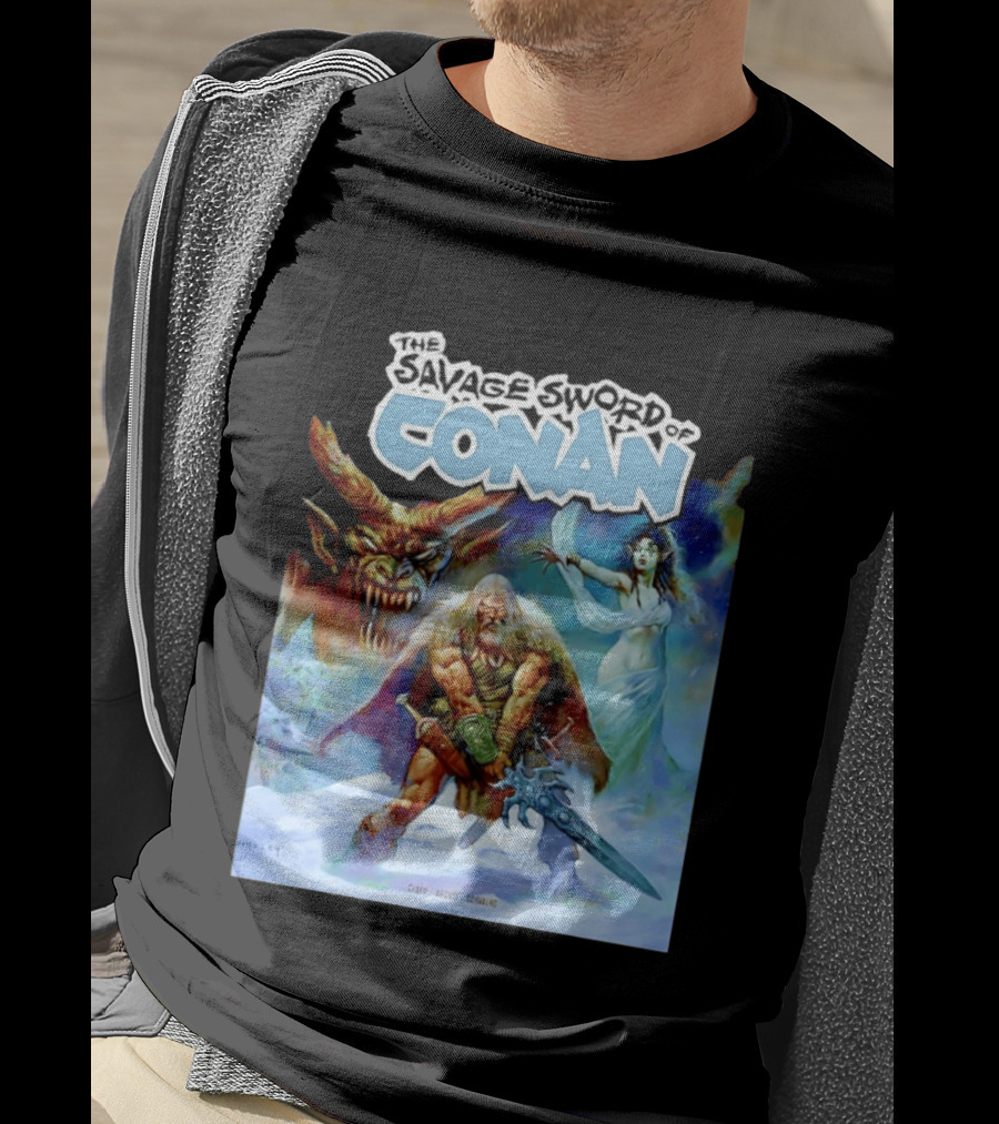 Savage Sword Of Conan Featuring Sharp Arcudi Carvalho Fantasy T-Shirt
