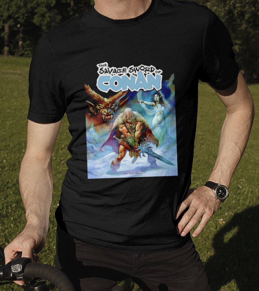 Savage Sword Of Conan Featuring Sharp Arcudi Carvalho Fantasy T-Shirt