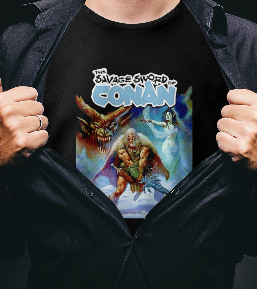 Savage Sword Of Conan Featuring Sharp Arcudi Carvalho Fantasy T-Shirt