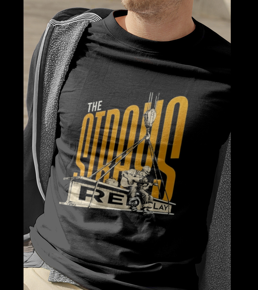 The Straus Red Clay Construction Worker Playing Guitar T-Shirt