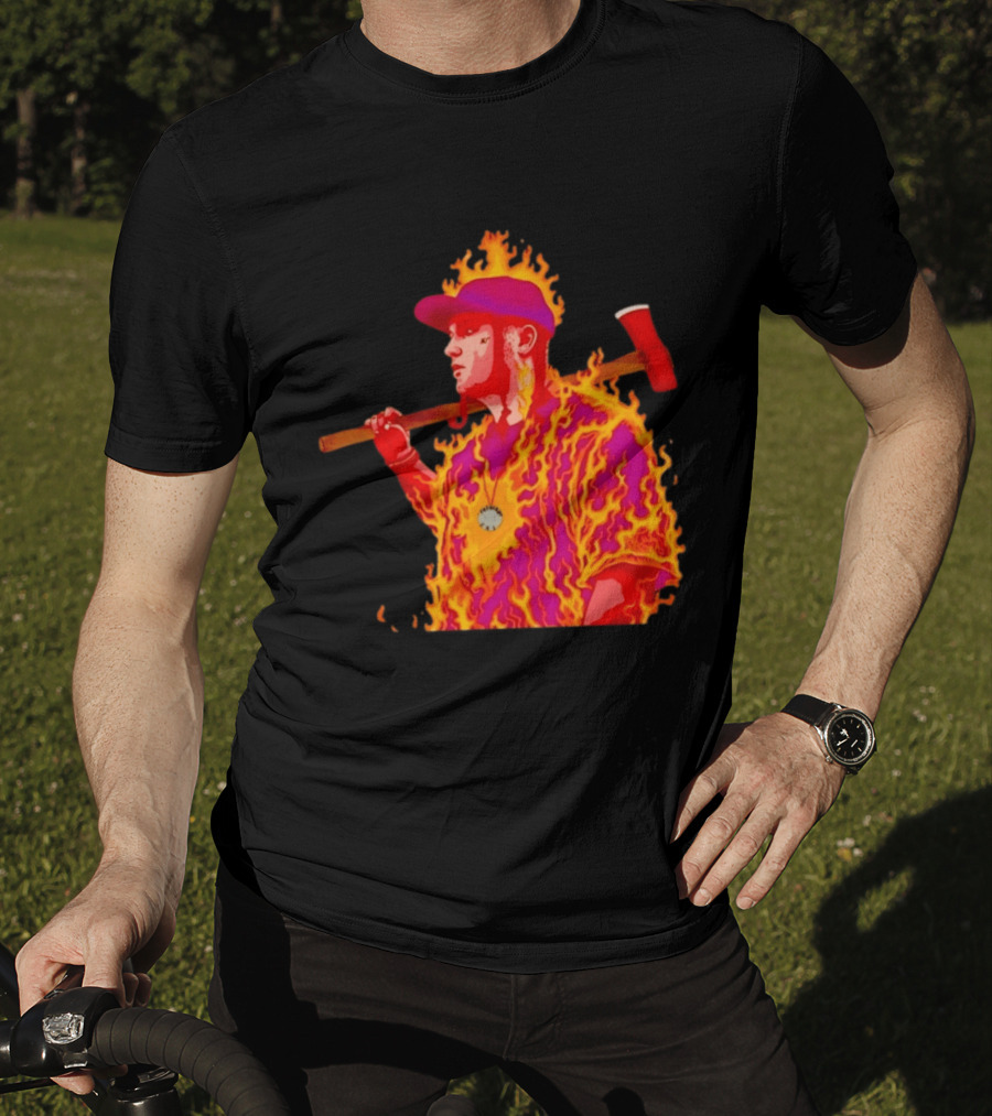 Trippie Redd Flaming Axe Fiery Rap T-Shirt