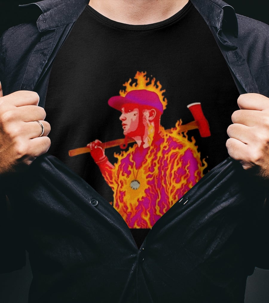 Trippie Redd Flaming Axe Fiery Rap T-Shirt