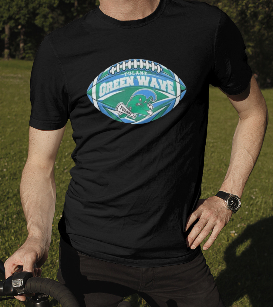 Tulane Green Wave Football NCAA Oval Tulane T-Shirt