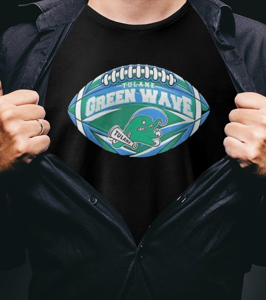 Tulane Green Wave Football NCAA Oval Tulane T-Shirt