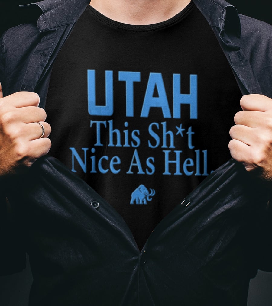 Utah This Sh*t Nice As Hell Light Blue Elephant T-Shirt
