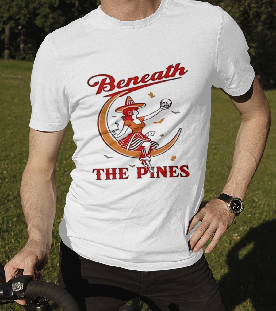 Beneath The Pines Witch Moon Skull Gothic T-Shirt