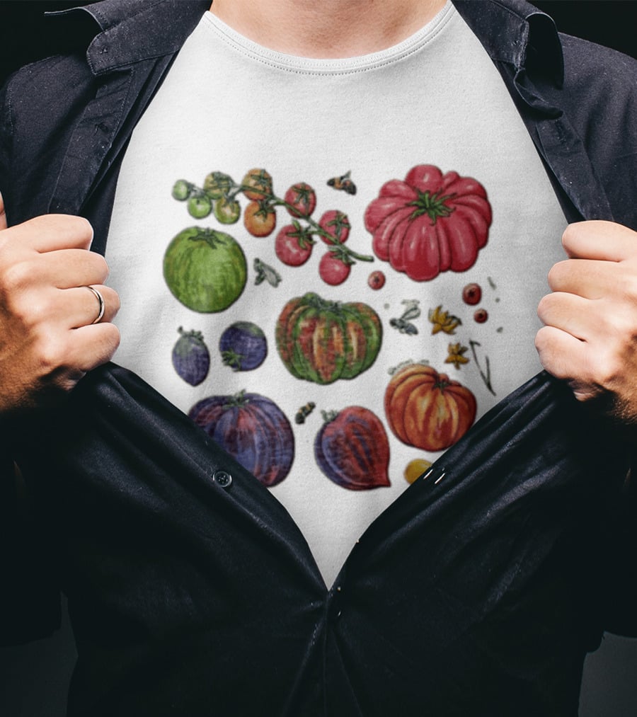Claire Baldwin Liberty Heirloom Tomatoes Variety T-Shirt