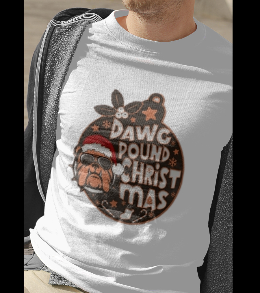 Cleveland Browns Dawg Pound Christmas Santa Bulldog Holiday Sweater T-Shirt