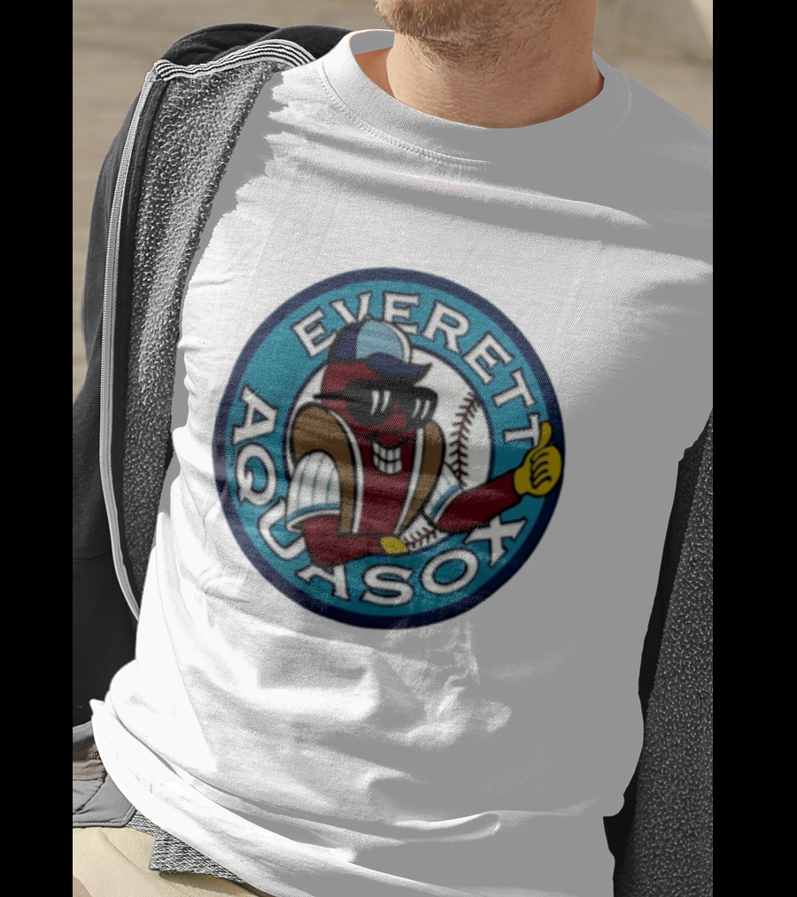 Everett AquaSox Hot Dog Sunglasses Baseball Fan T-Shirt