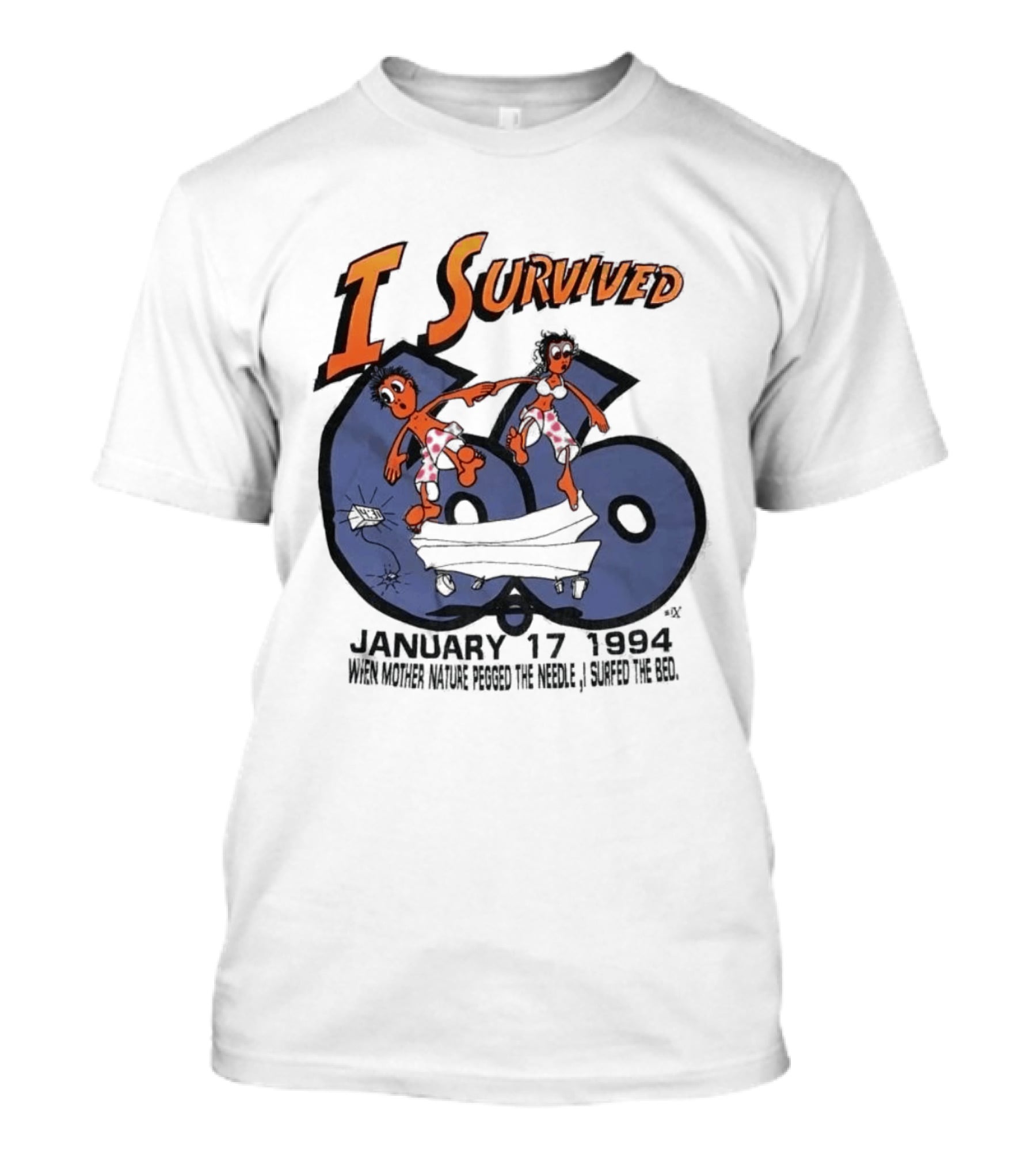 I Survived January 17 1994 Northridge Los Angeles Earthquake Duo On 66 Route T-Shirt