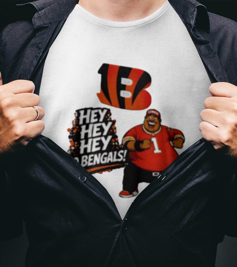 Ja Marr Chase Fat Albert Cincinnati Bengals Hey Hey Hey Go Bengals T-Shirt