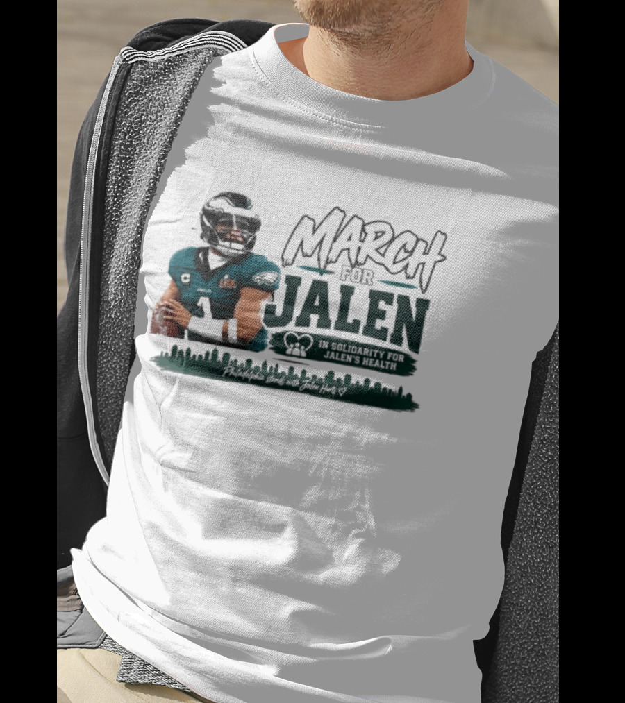 March For Jalen Hurts Philadelphia Football Quarterback Signature Series T-Shirt