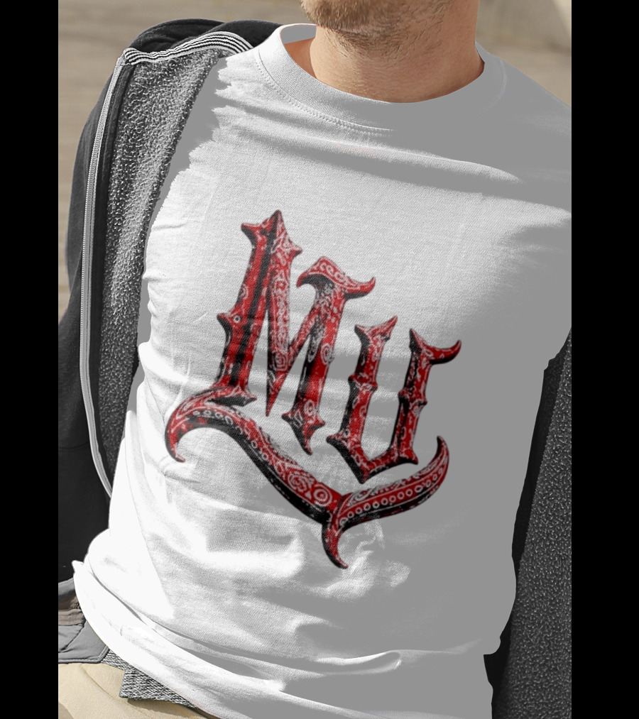 MU XXX Red Bandana Pattern Marinated Urbans T-Shirt
