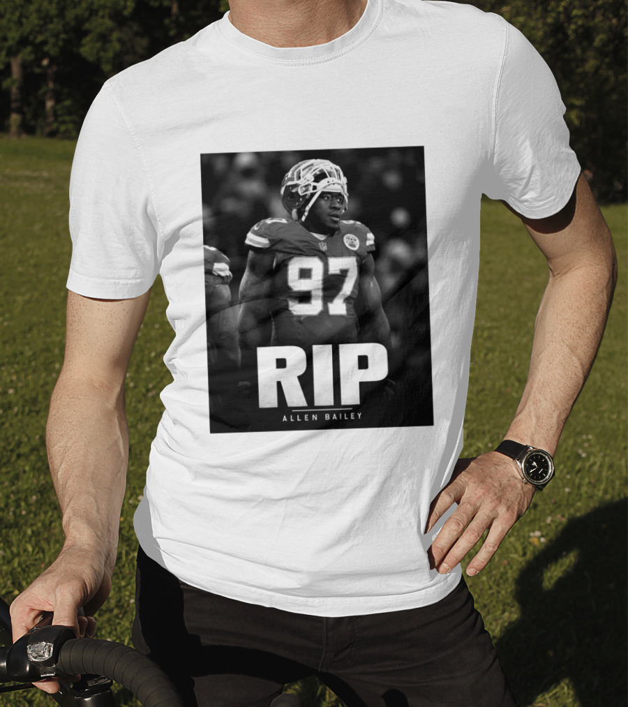 RIP Allen Bailey 1989 2026 Football Player Number 97 T-Shirt