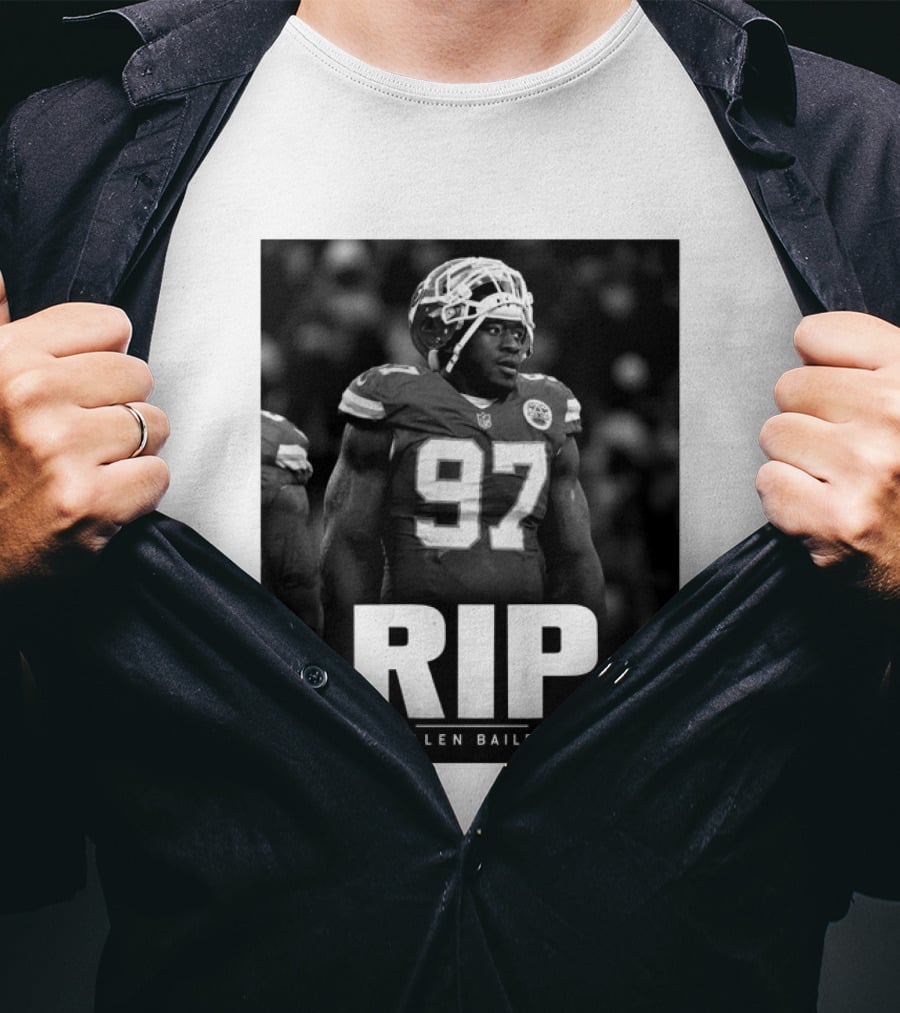 RIP Allen Bailey 1989 2026 Football Player Number 97 T-Shirt