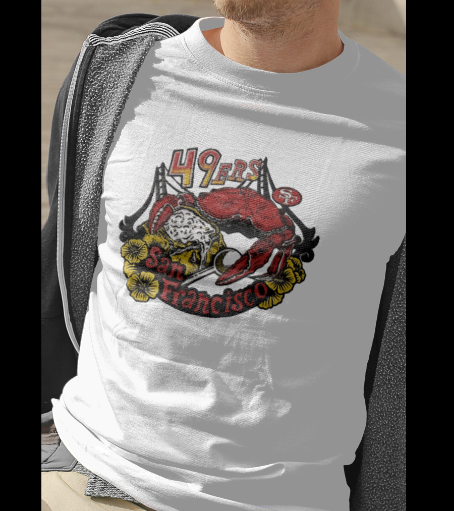 San Francisco 49ers Crab Sourdough Bread Golden Gate T-Shirt