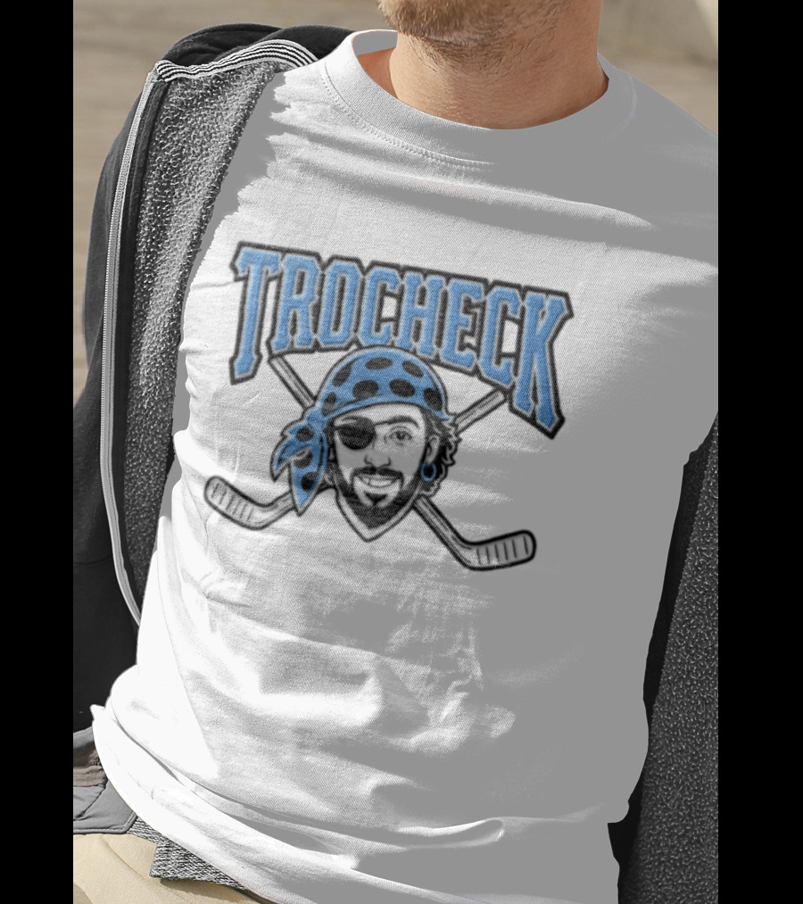 Trocheck Beard Pirate Crossed Hockey Sticks T-Shirt