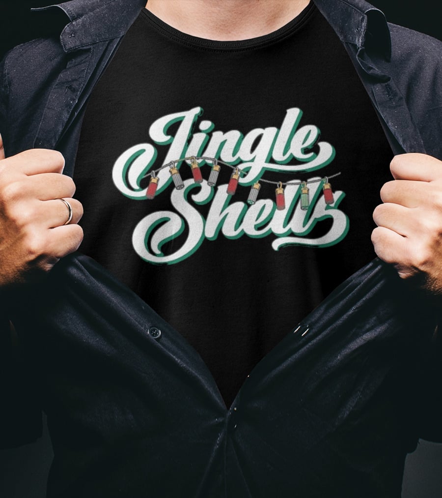 Jingle Shells Christmas Shotgun Shells Hunting T-Shirt