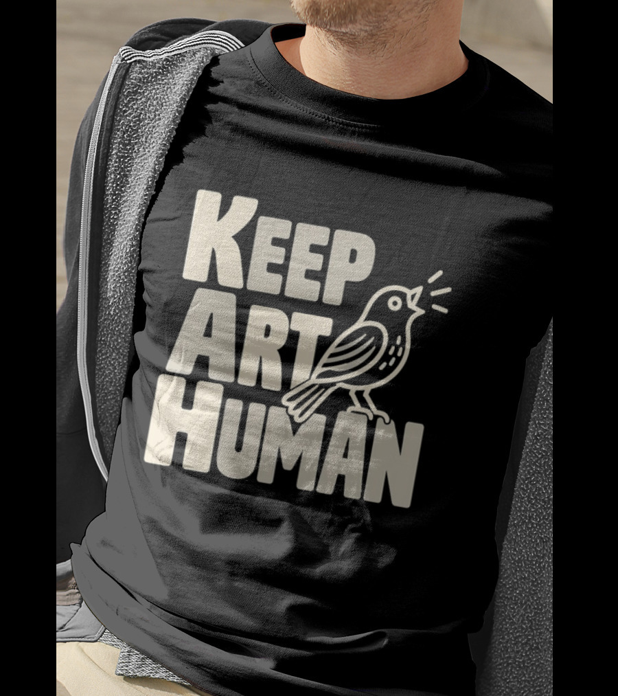 Keep Art Human Bird T-Shirt