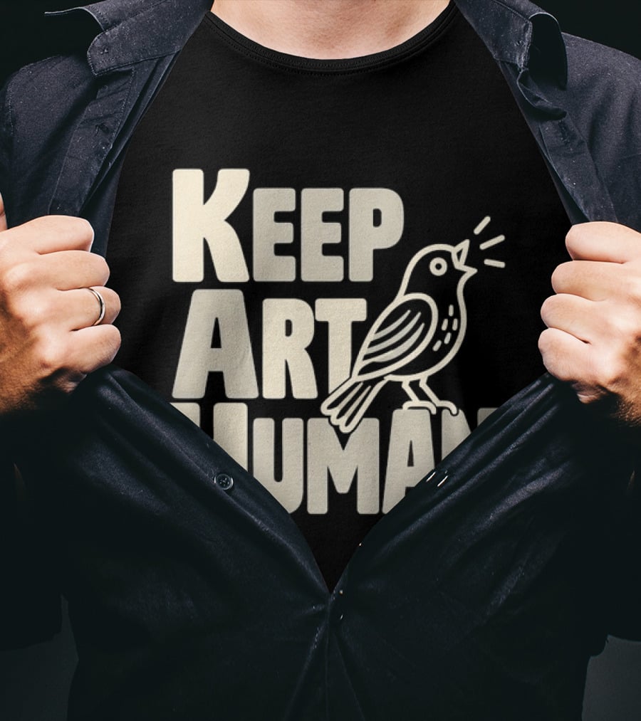 Keep Art Human Bird T-Shirt