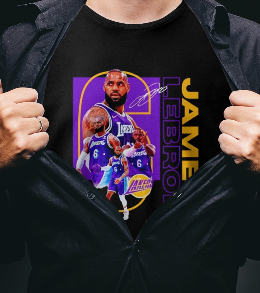 LeBron James Los Angeles Lakers 6 NBA Basketball T-Shirt