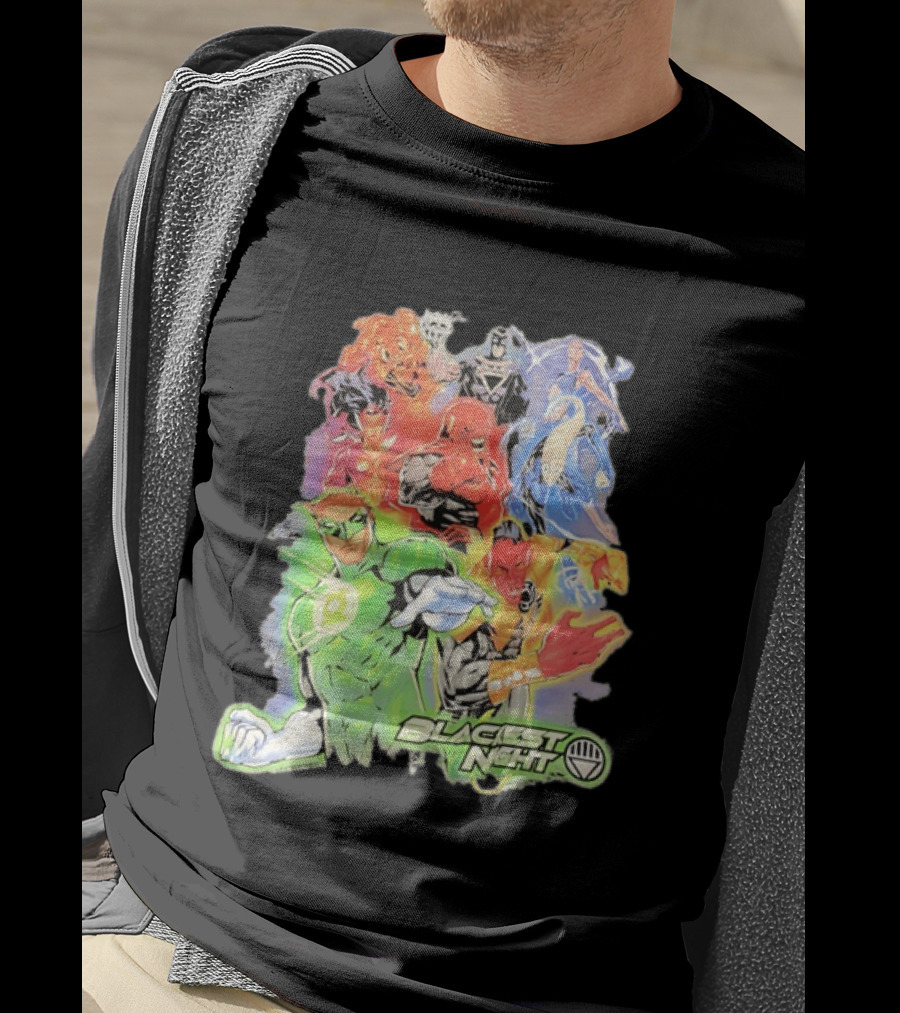 Blackest Night DC Comics Green Lantern Sinestro Corps Character Compilation T-Shirt