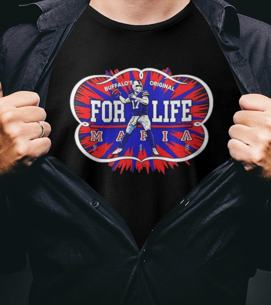 Buffalo's Original For Life Mafia 2018 Football Player 17 T-Shirt