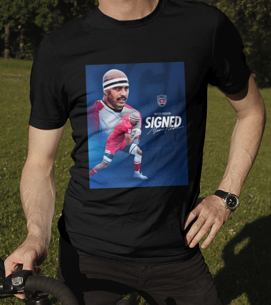 Mason Flesch Signed With Newcastle Red Bulls T-Shirt