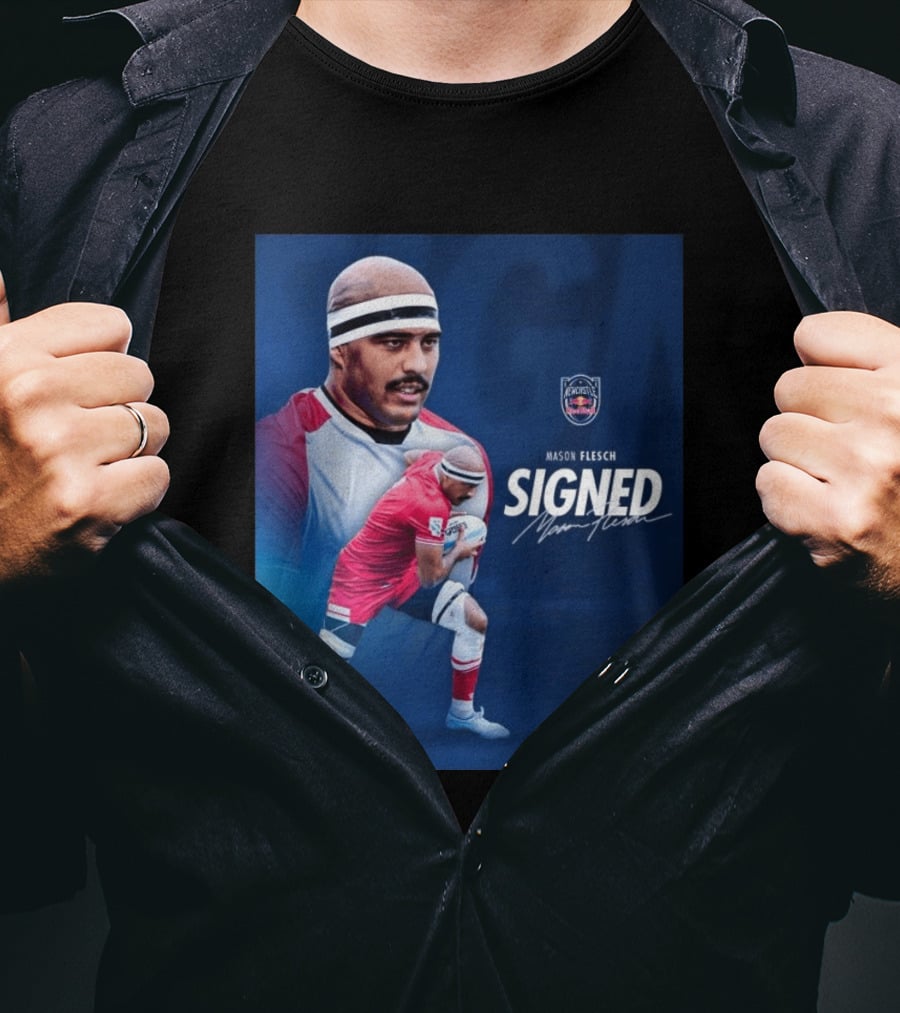 Mason Flesch Signed With Newcastle Red Bulls T-Shirt