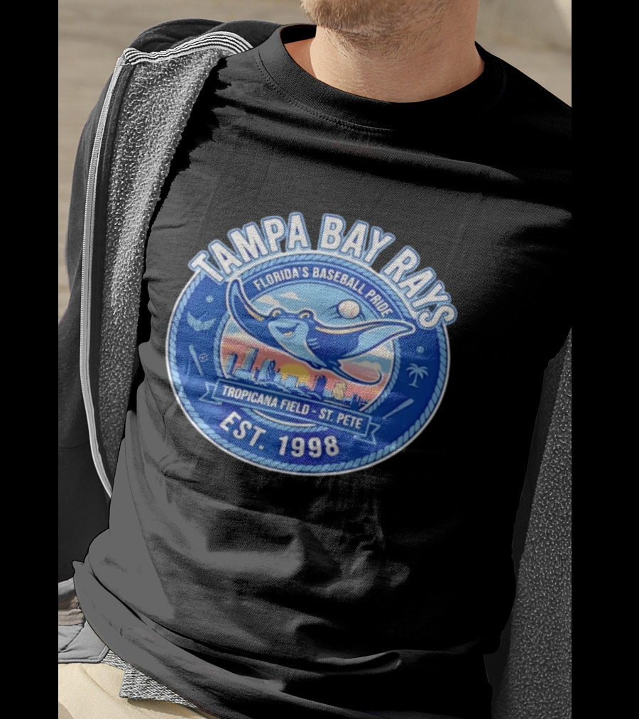 Tampa Bay Rays Florida's Baseball Pride Tropicana Field St. Pete Est. 1998 T-Shirt