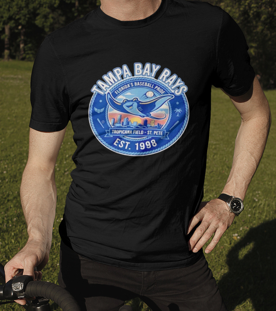 Tampa Bay Rays Florida's Baseball Pride Tropicana Field St. Pete Est. 1998 T-Shirt