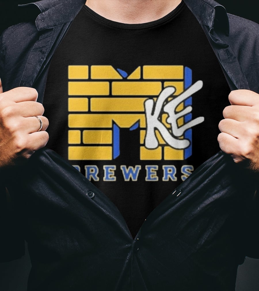 MKE Milwaukee Brewers MTV MLB Baseball T-Shirt