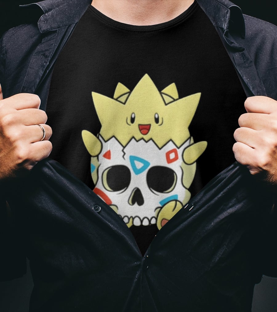 Togepi Skull Fusion Pokemon Anime Gaming Fan T-Shirt