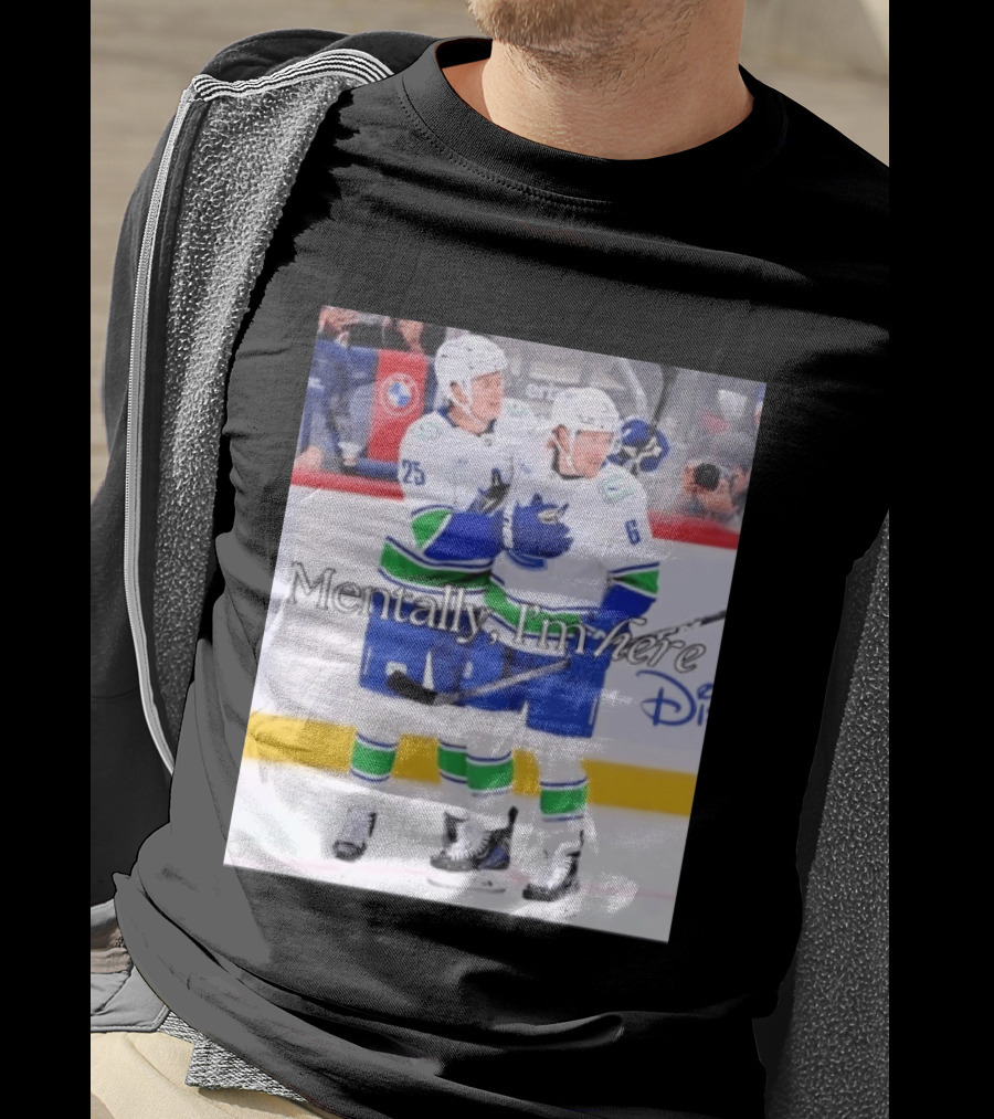 Elias Pettersson Brock Boeser Mentally I'm Here Hockey Disney T-Shirt